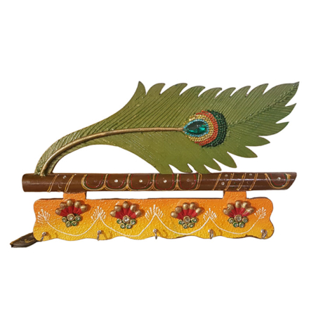 Wooden Mor Pankh Key Hanger – Namaste India Handicrafts