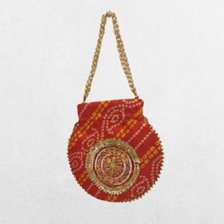 Red Handbag made with cloth