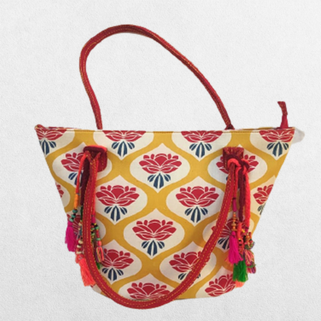 Yellow-Floral-hand-Bag