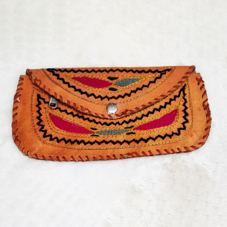 Namaste India Handicrafts LADIES PURSE - REAL LEATHER EMBROIDERY BANJARA WORK