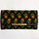 3 Fold Handblock Printed Cotton Wallet with Leatherette (Green)