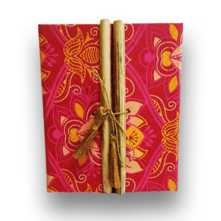 Namaste India Handicrafts Handcrafted Bamboo Cover Lock Paper Diary