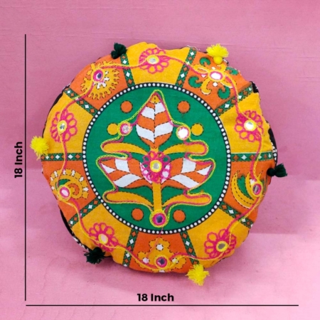 Namaste India Handicrafts Culture Cotton Round Gaddi